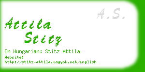 attila stitz business card